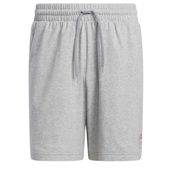 ADIDAS Men's 7" Essentials Americana Jersey Shorts Grey Heather-l men’s short - Picture 1 of 7
